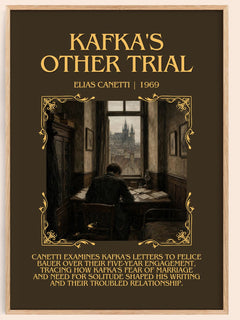 Kafka's Other Trial Minimalist Book Poster by Elias Canetti – book poster