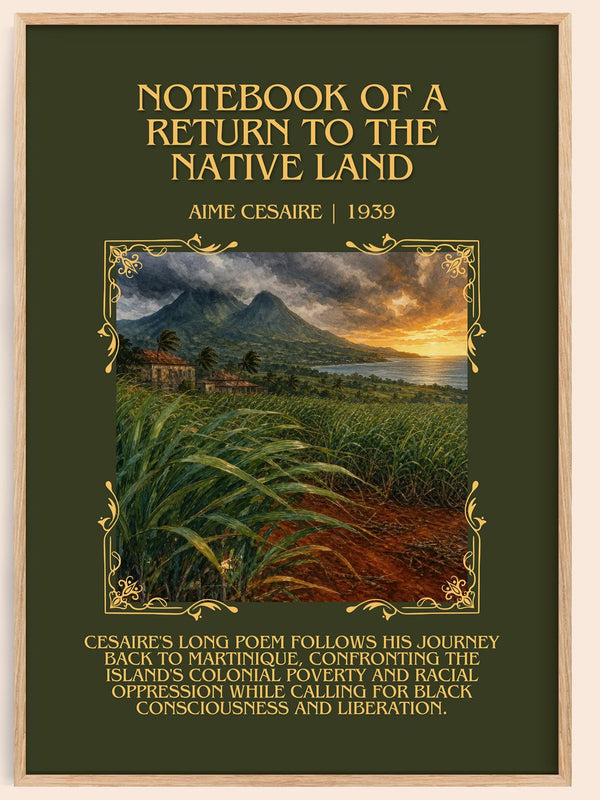 Notebook Of A Return To The Native Land Minimalist Book Poster by Aimé Césaire – book poster