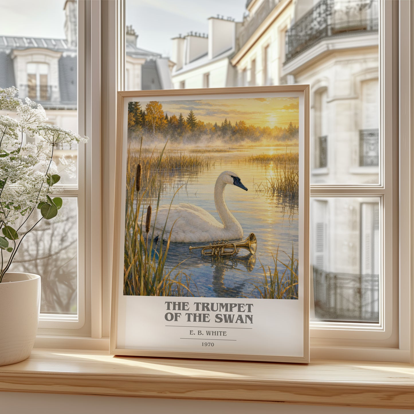 The Trumpet Of The Swan book cover poster colour and style options – E. B. White book art