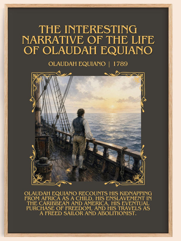 The Interesting Narrative of the Life of Olaudah Equiano Minimalist Book Poster by Olaudah Equiano – book poster
