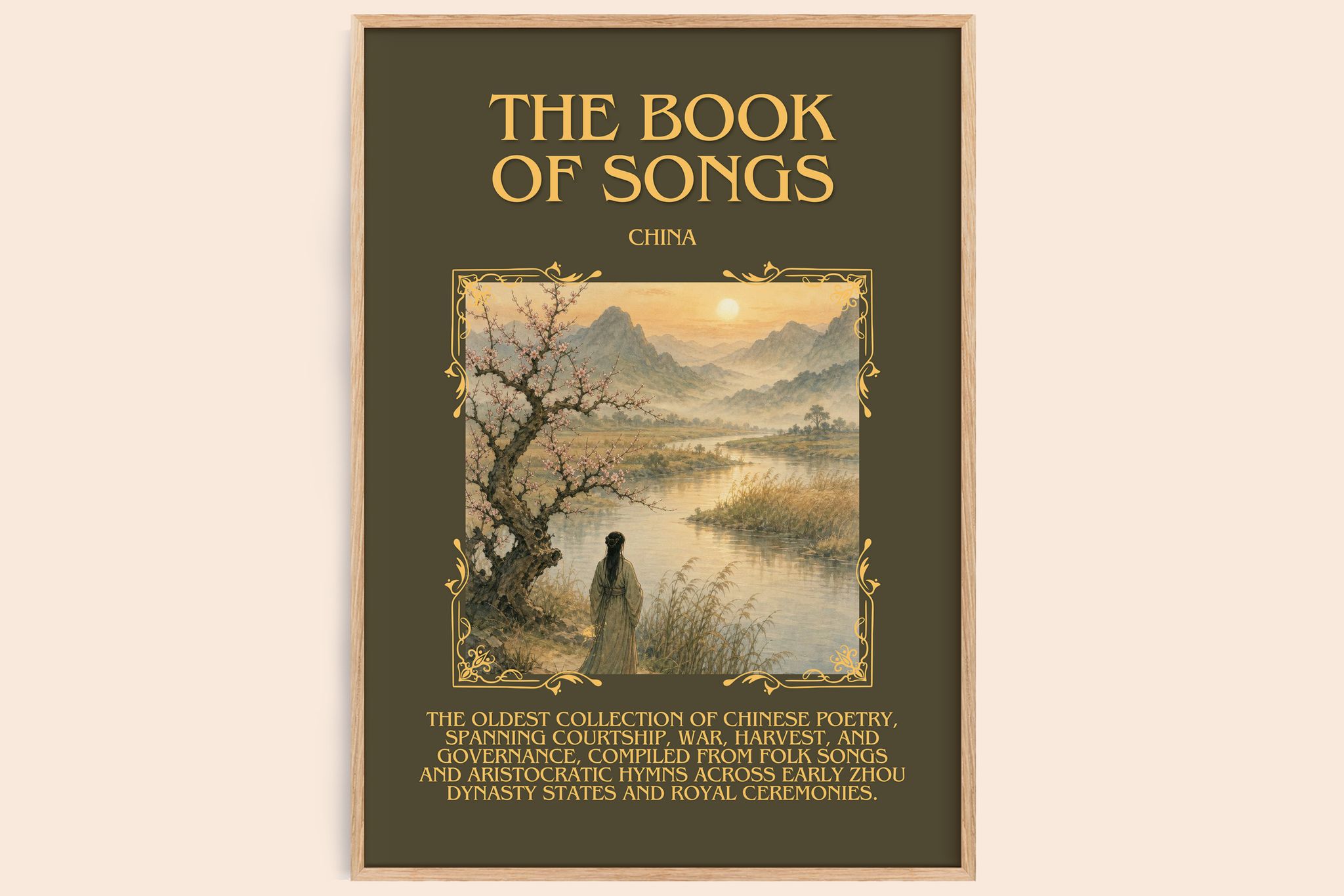 The Book of Songs Minimalist Book Poster by China