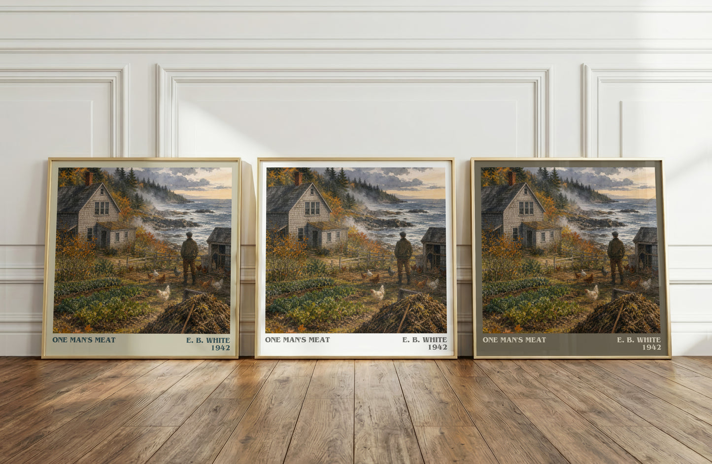 One Man'S Meat literary art print colour and style options – E. B. White book art