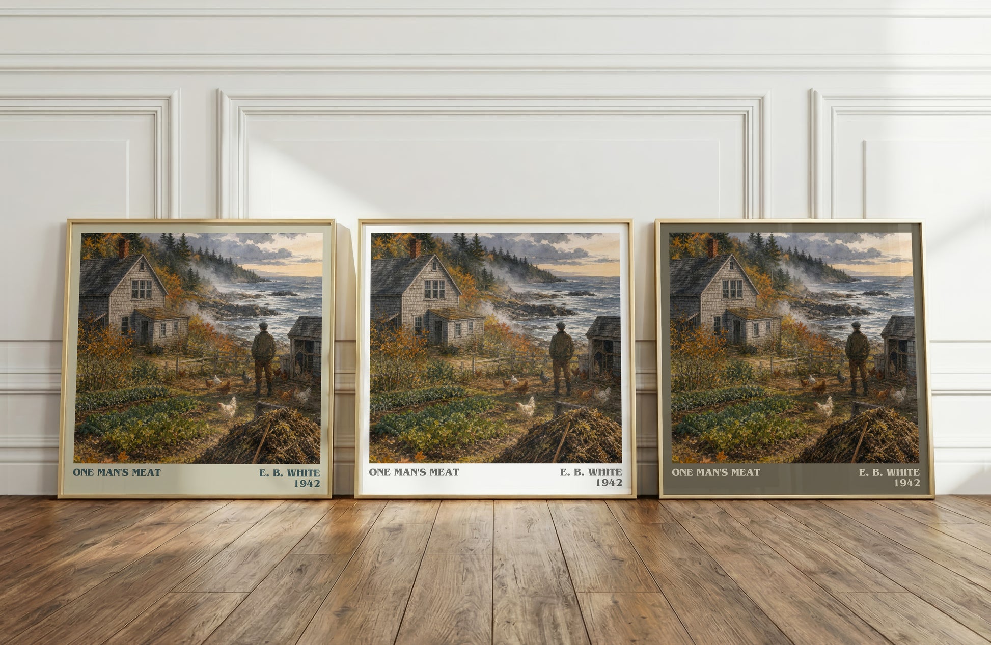 One Man'S Meat literary art print colour and style options – E. B. White book art