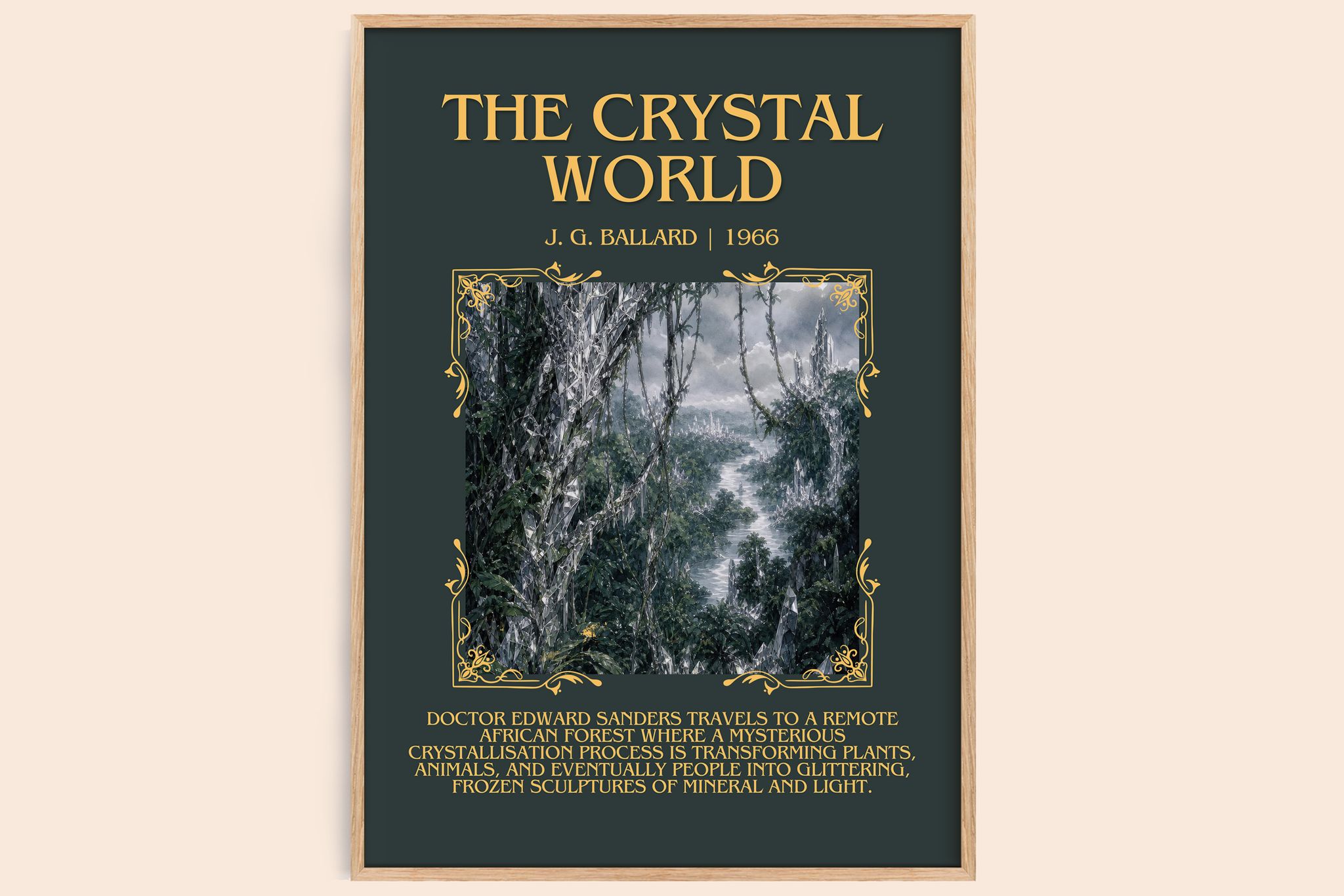 The Crystal World Minimalist Book Poster by J. G. Ballard