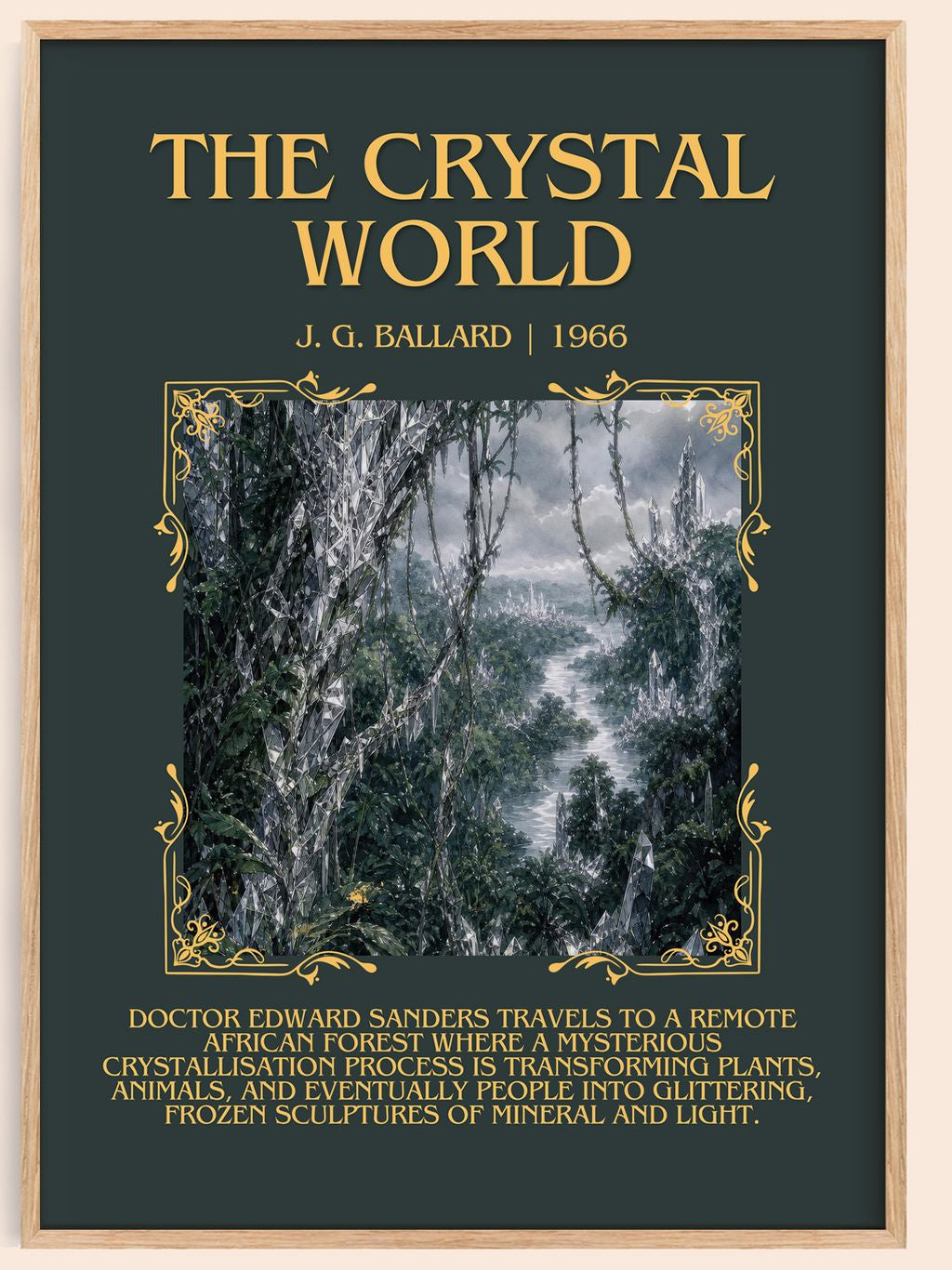 The Crystal World Minimalist Book Poster by J. G. Ballard – book poster