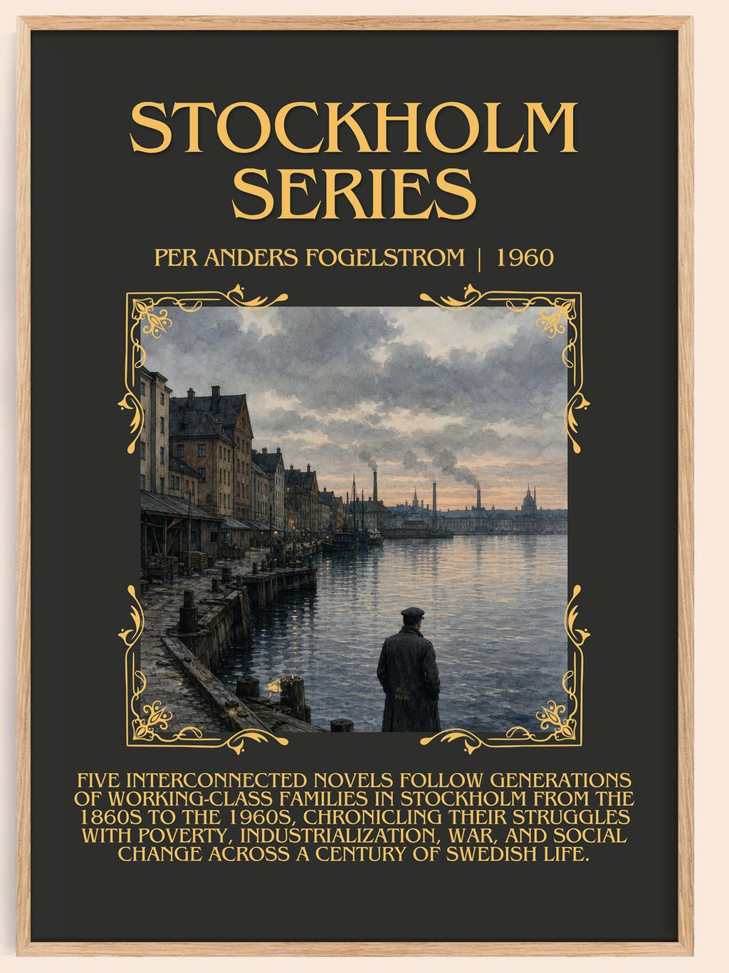 Stockholm series Minimalist Book Poster by Per Anders Fogelström – book poster