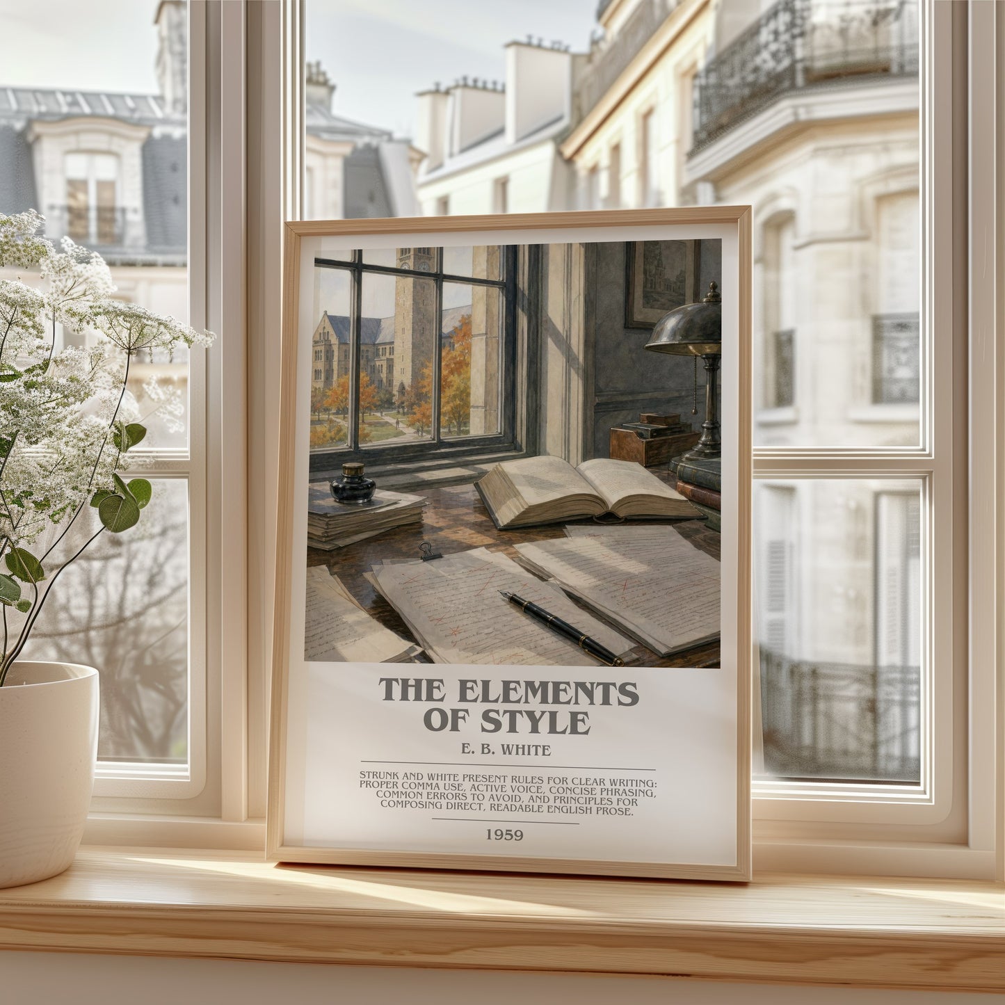 The Elements Of Style bookish poster colour and style options – E. B. White book art