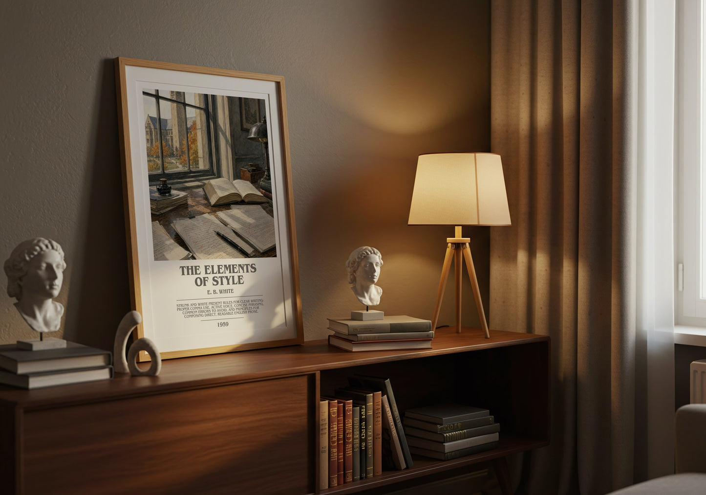 The Elements Of Style bookish book poster framed on wall – non fiction wall art