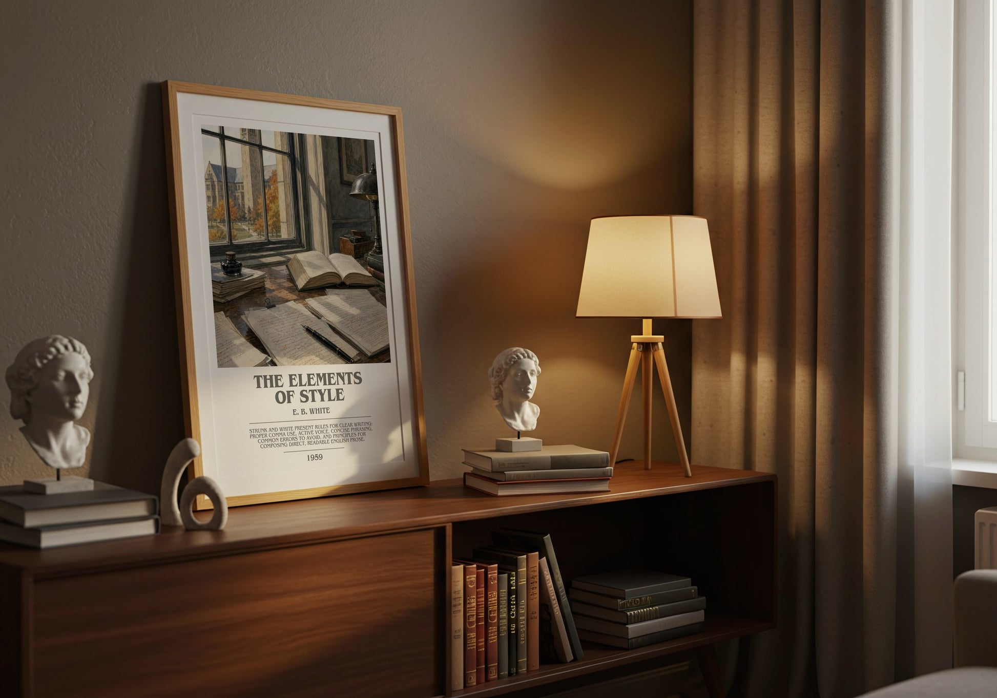 The Elements Of Style bookish book poster framed on wall – non fiction wall art