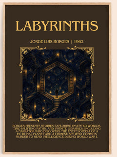 Labyrinths Minimalist Book Poster by Jorge Luis Borges – book poster