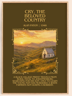 Cry, the Beloved Country Minimalist Book Poster by Alan Paton – book poster