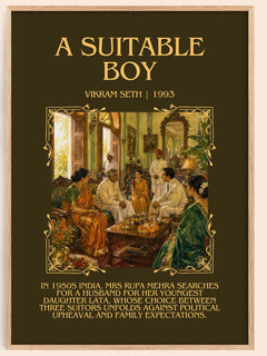 A Suitable Boy Minimalist Book Poster by Vikram Seth – book poster