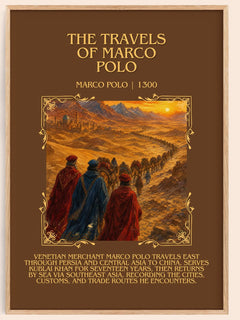 The Travels of Marco Polo Minimalist Book Poster by Marco Polo – book poster