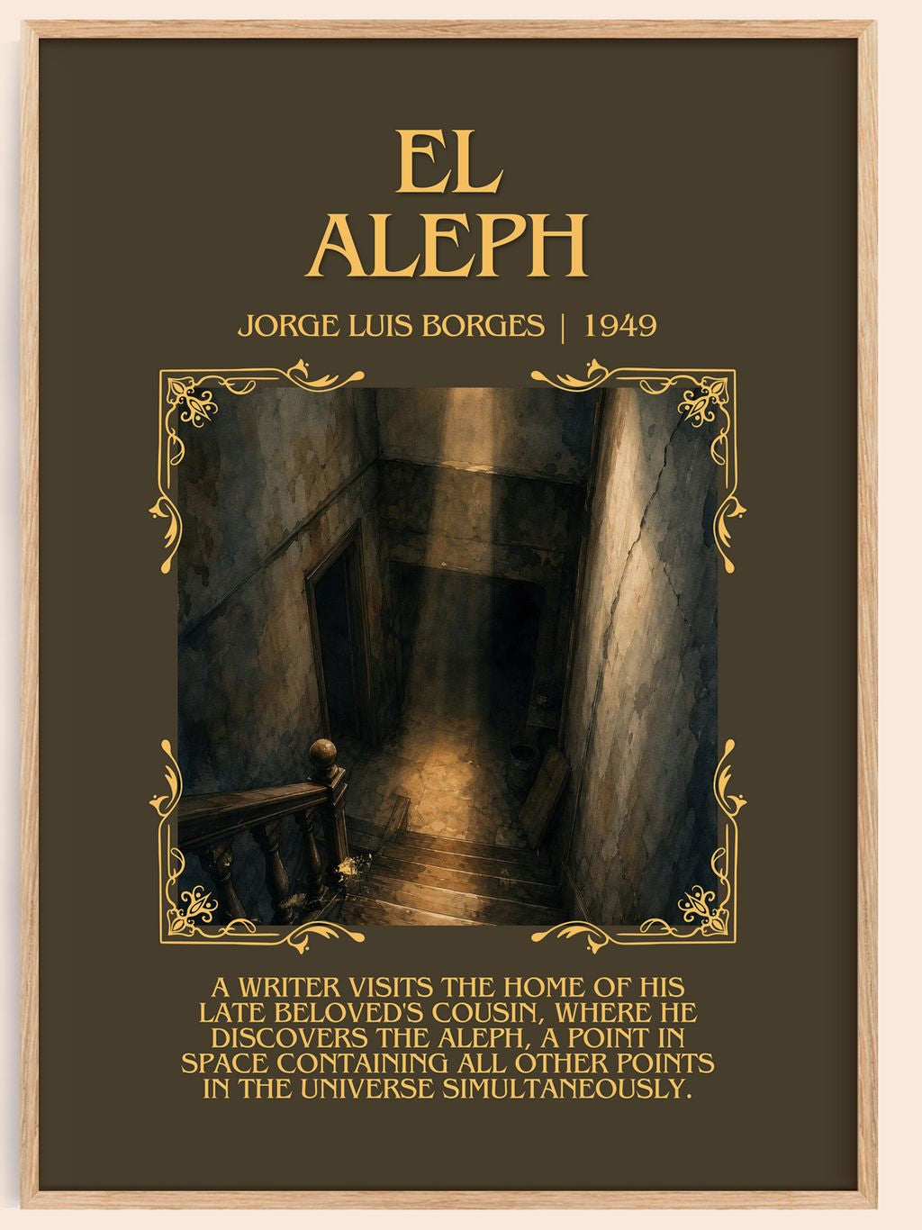 El Aleph Minimalist Book Poster by Jorge Luis Borges – book poster