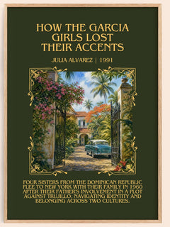 How the Garcia Girls Lost Their Accents Minimalist Book Poster by Julia Alvarez – book poster