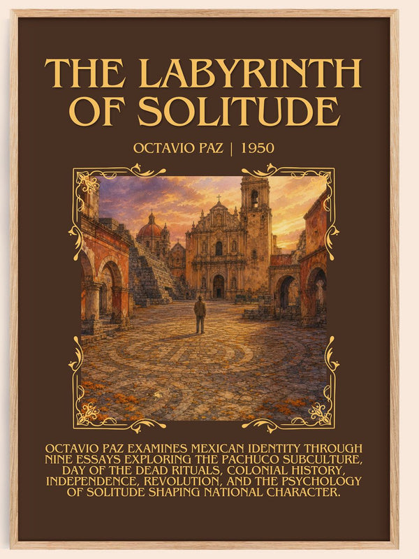 The Labyrinth of Solitude Minimalist Book Poster by Octavio Paz – book poster