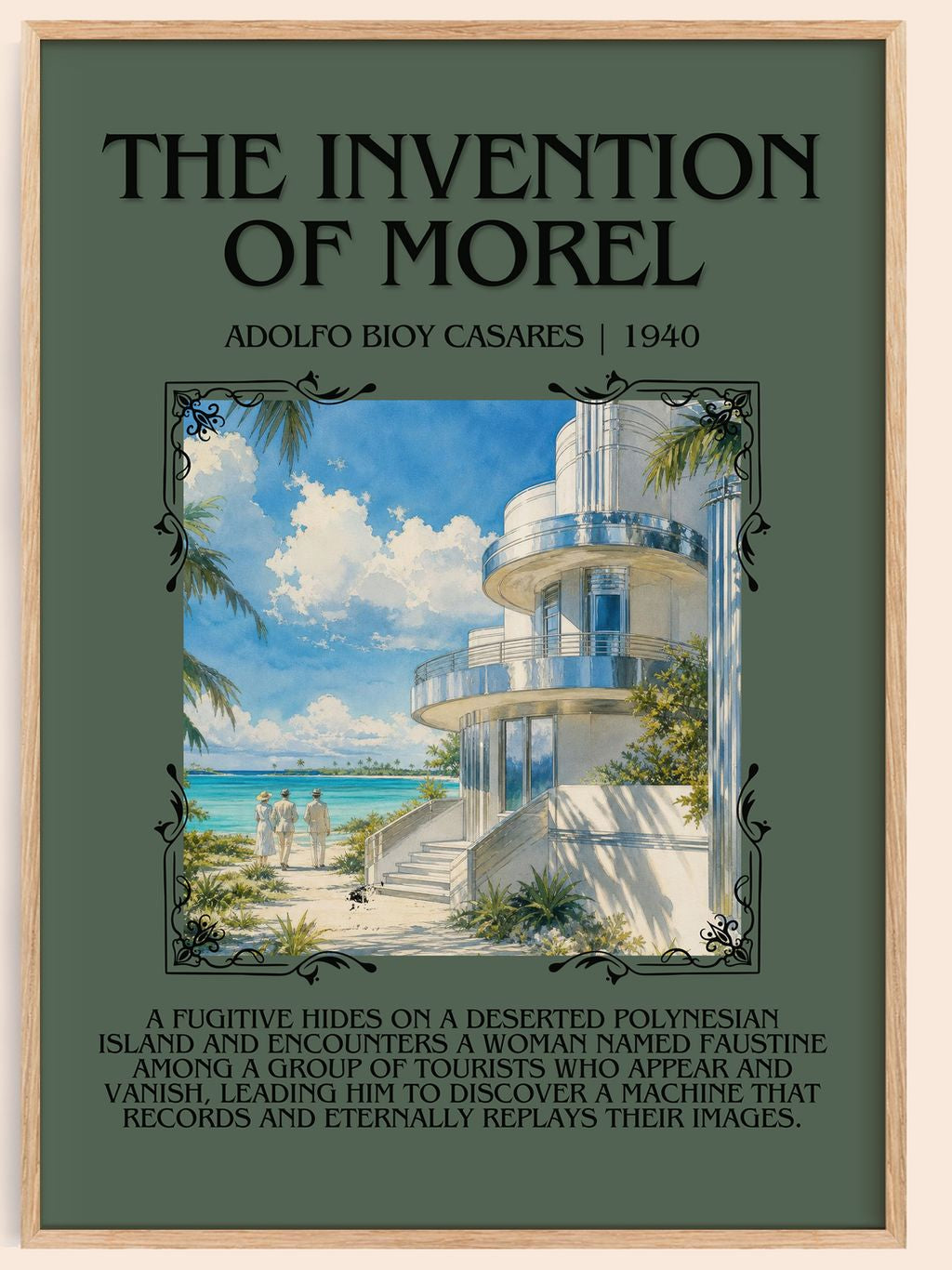 The Invention Of Morel Minimalist Book Poster by Adolfo Bioy Casares – book poster