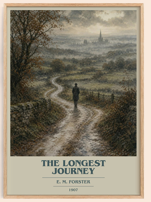 The Longest Journey book cover book poster by E. M. Forster – framed literary art print
