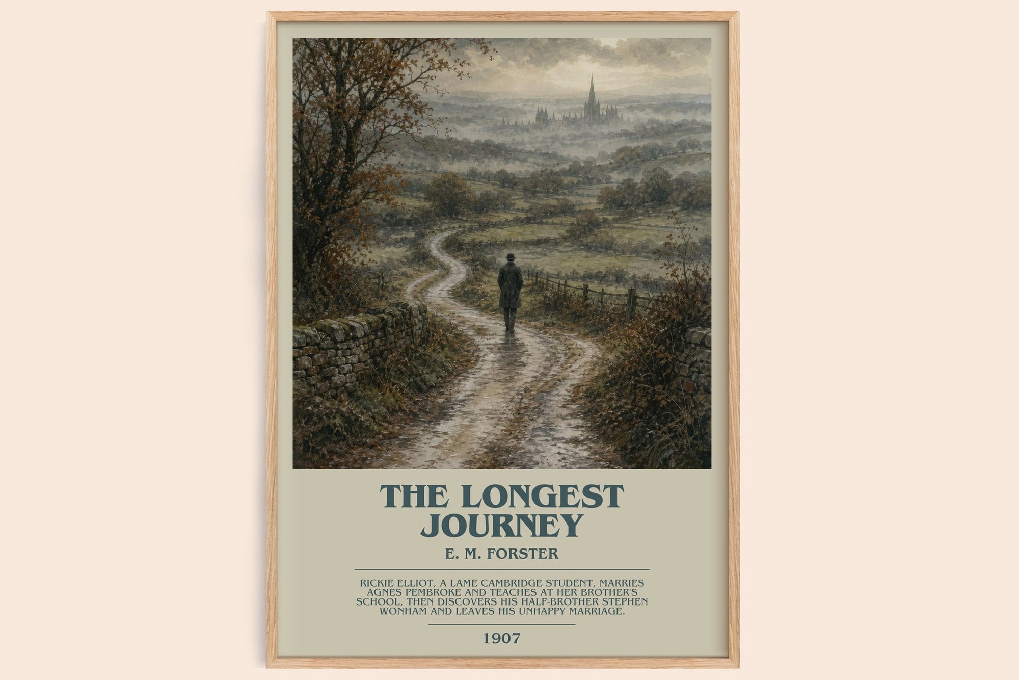 The Longest Journey bookish book poster by E. M. Forster – framed literary art print