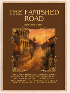 The Famished Road Minimalist Book Poster by Ben Okri – book poster