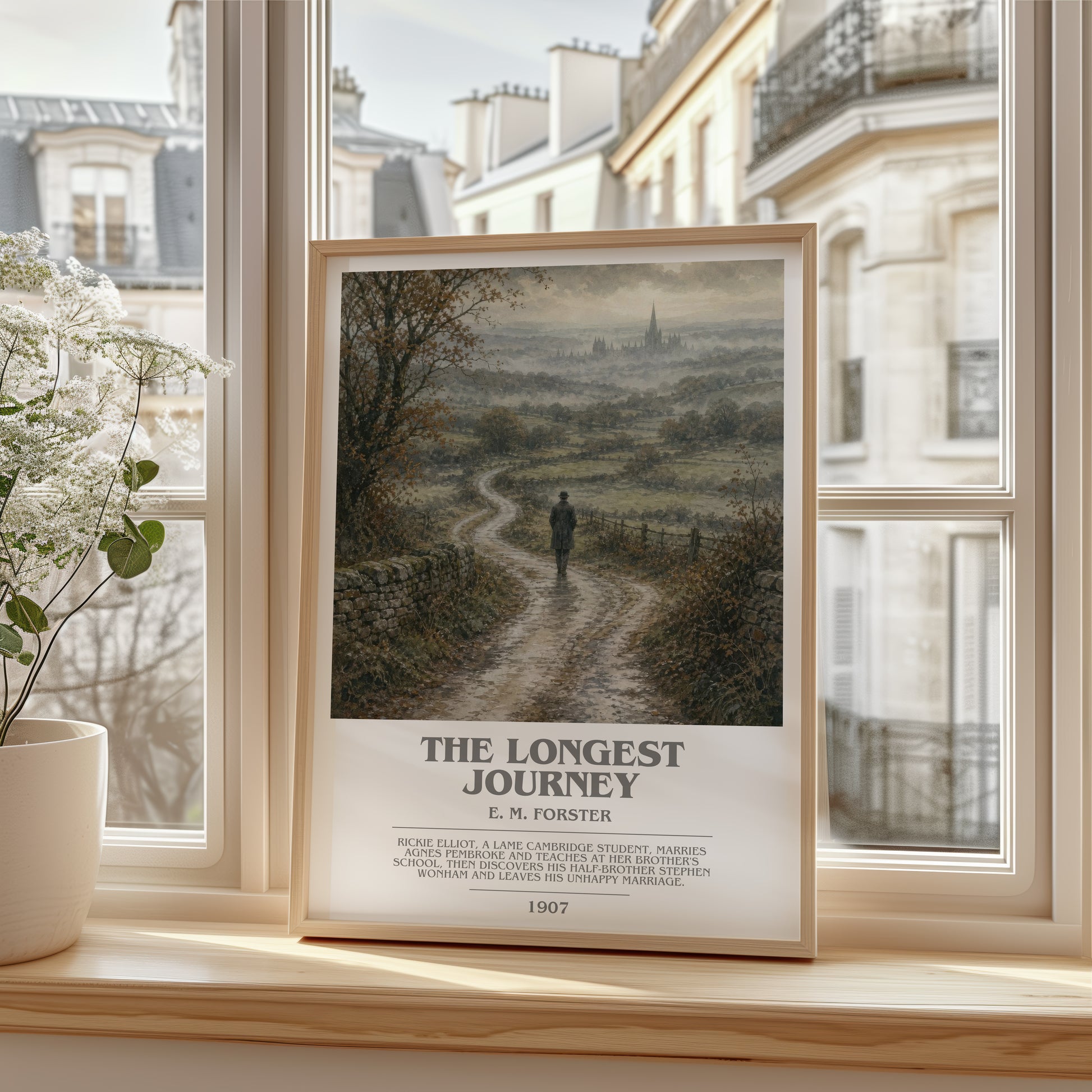 The Longest Journey bookish poster colour and style options – E. M. Forster book art
