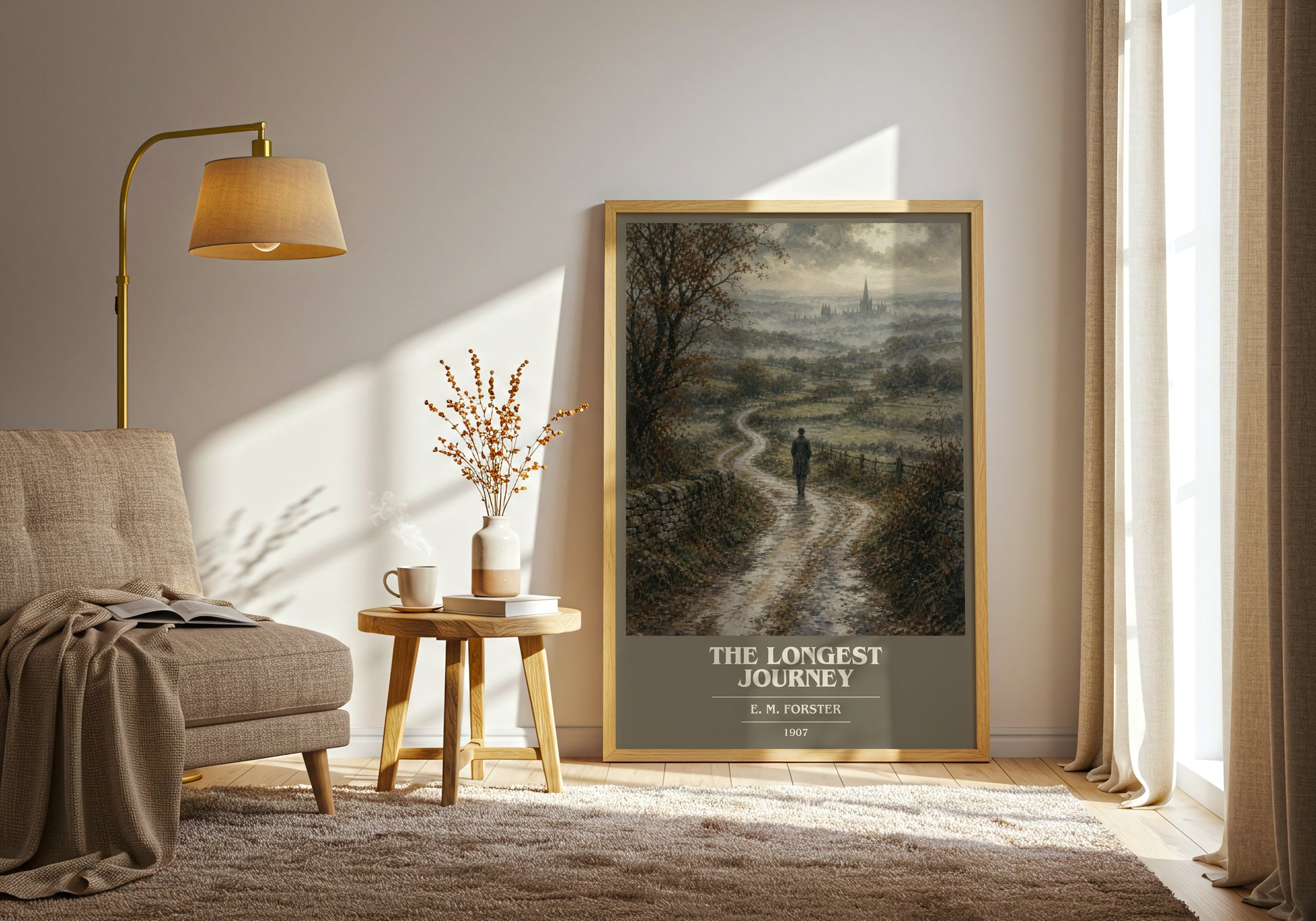 The Longest Journey book cover print on bookshelf – E. M. Forster fan gift