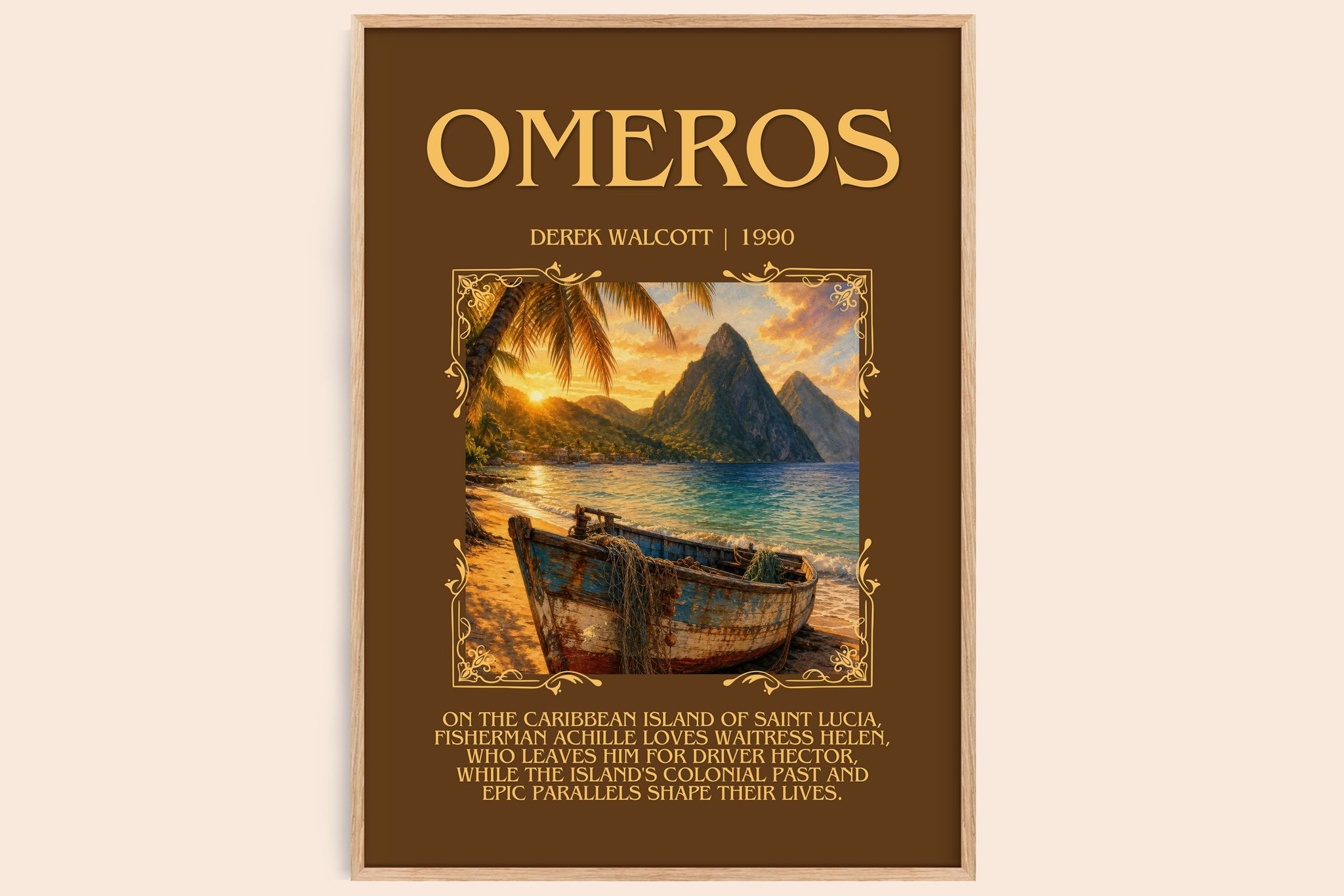 Omeros Minimalist Book Poster by Derek Walcott