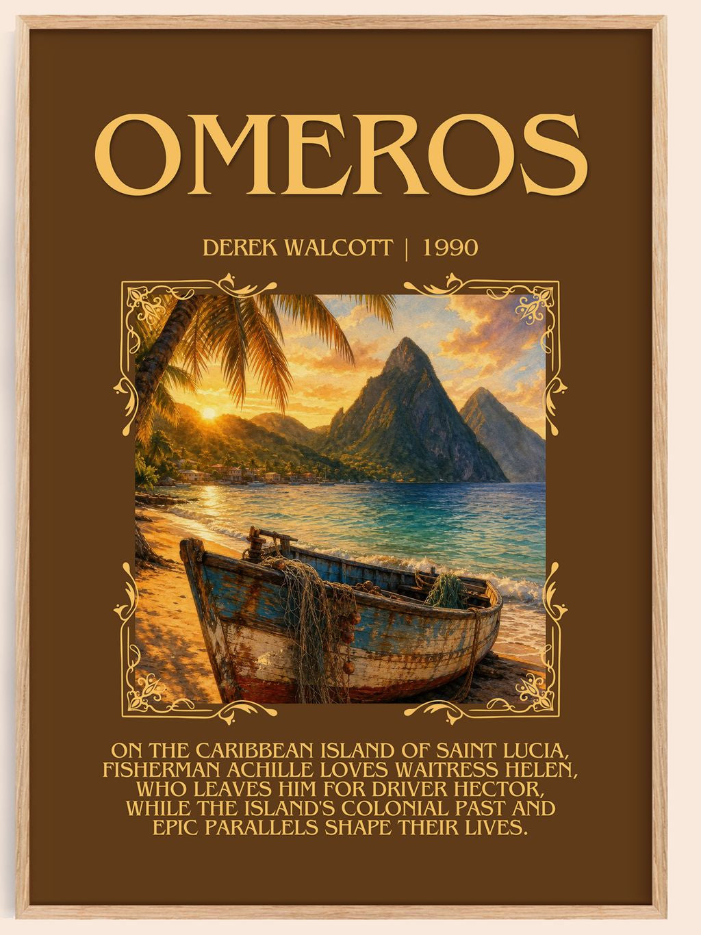 Omeros Minimalist Book Poster by Derek Walcott – book poster