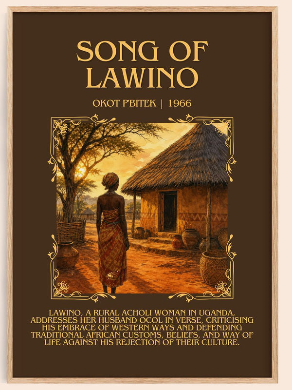 Song Of Lawino Minimalist Book Poster by Okot P'Bitek – book poster
