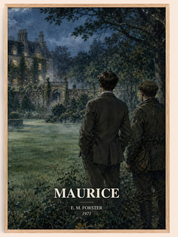 Maurice watercolour book poster by E. M. Forster – framed literary art print