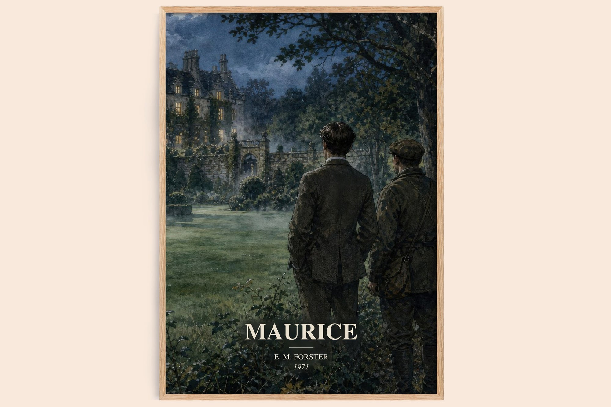 Maurice watercolour book poster by E. M. Forster – framed literary art print