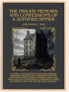 The Private Memoirs and Confessions of a Justified Sinner Minimalist Book Poster by James Hogg – book poster