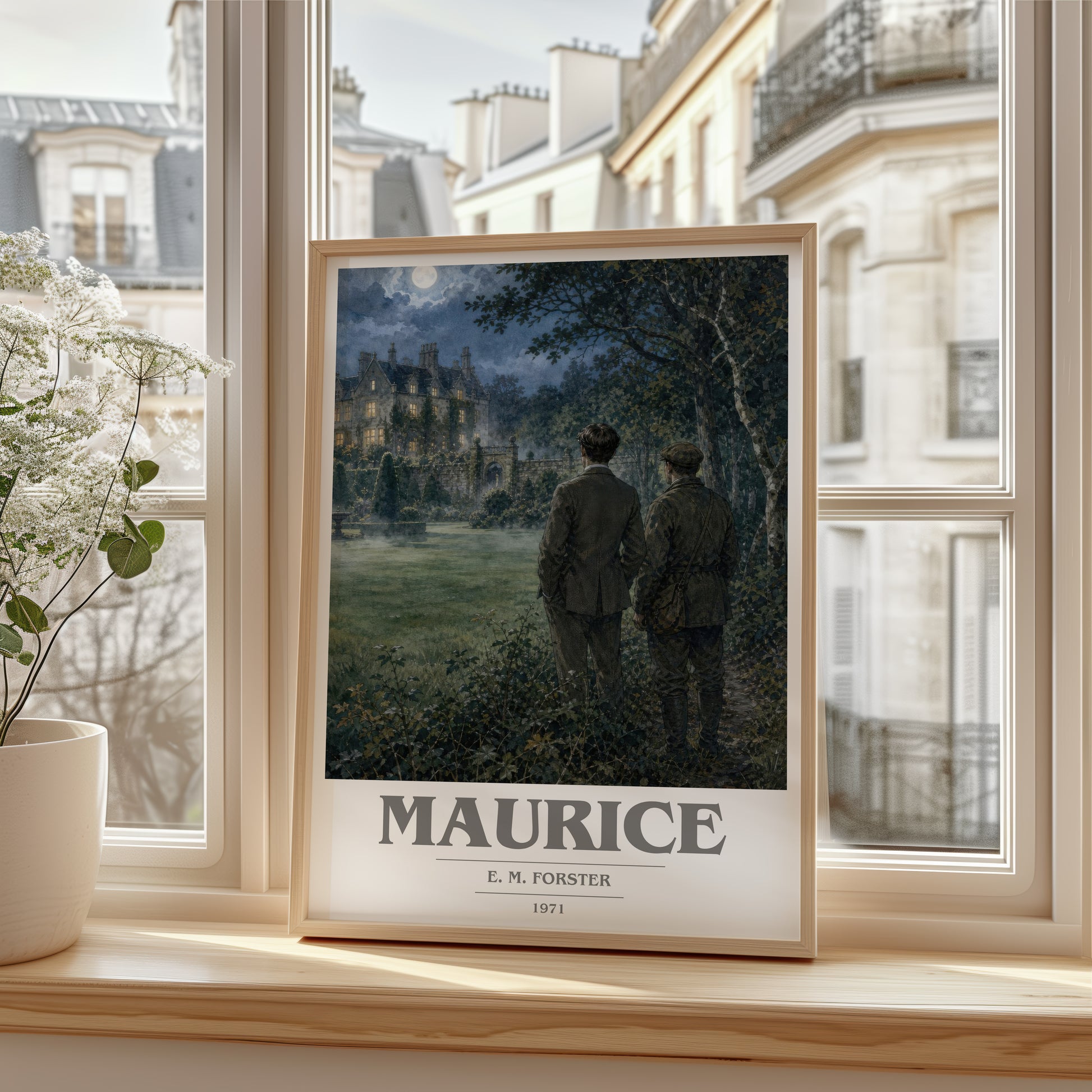 Maurice book cover poster colour and style options – E. M. Forster book art