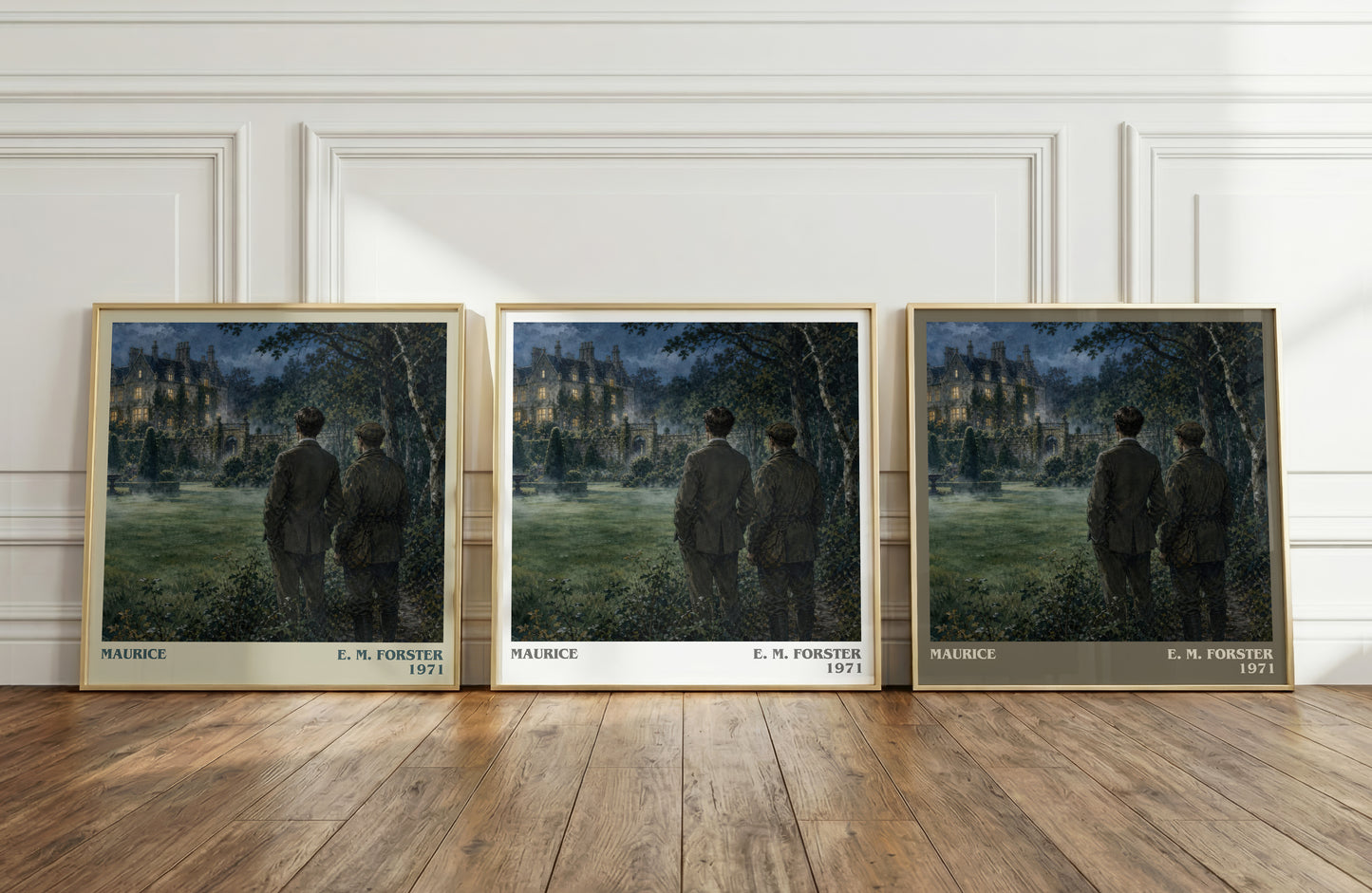 Maurice literary art print colour and style options – E. M. Forster book art