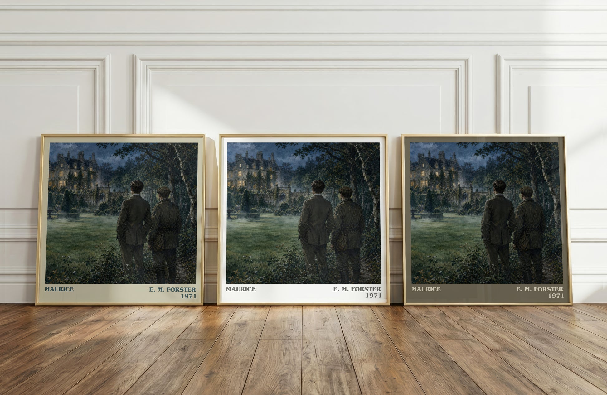 Maurice literary art print colour and style options – E. M. Forster book art