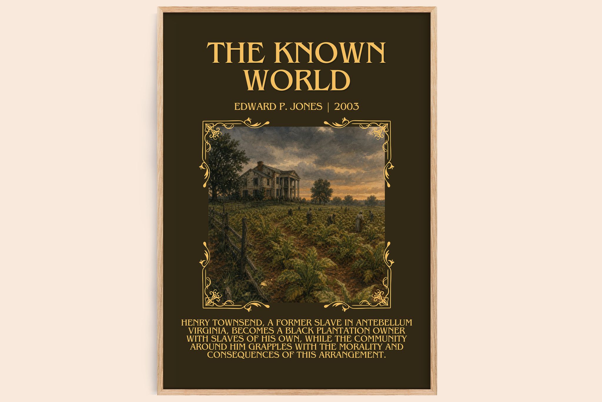 The Known World Minimalist Book Poster by Edward P. Jones