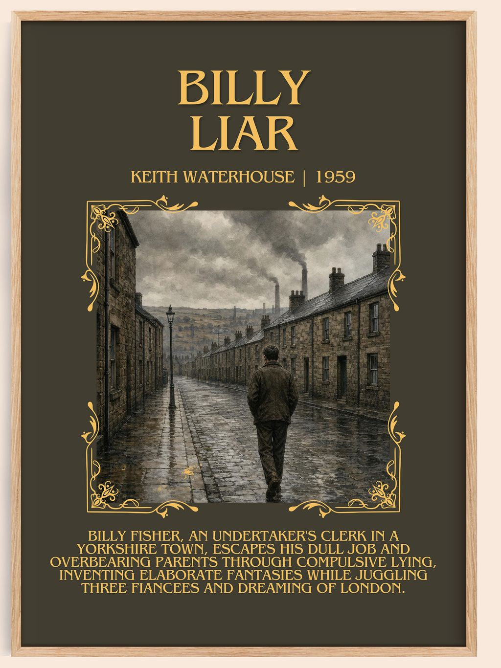 Billy Liar Minimalist Book Poster by Keith Waterhouse – book poster