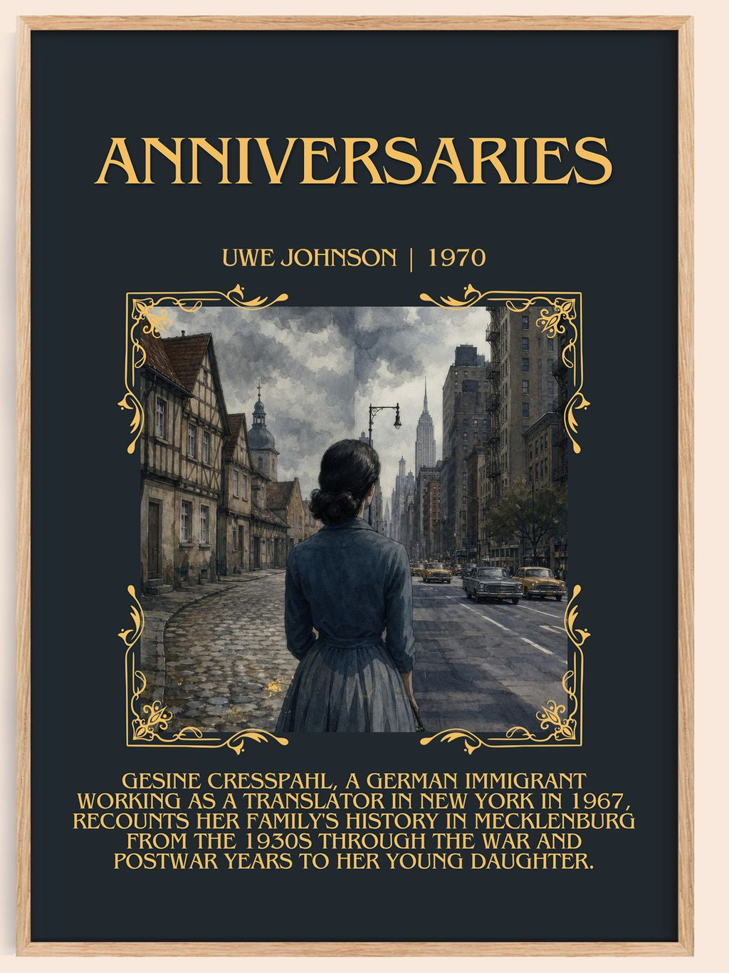 Anniversaries Minimalist Book Poster by Uwe Johnson – book poster