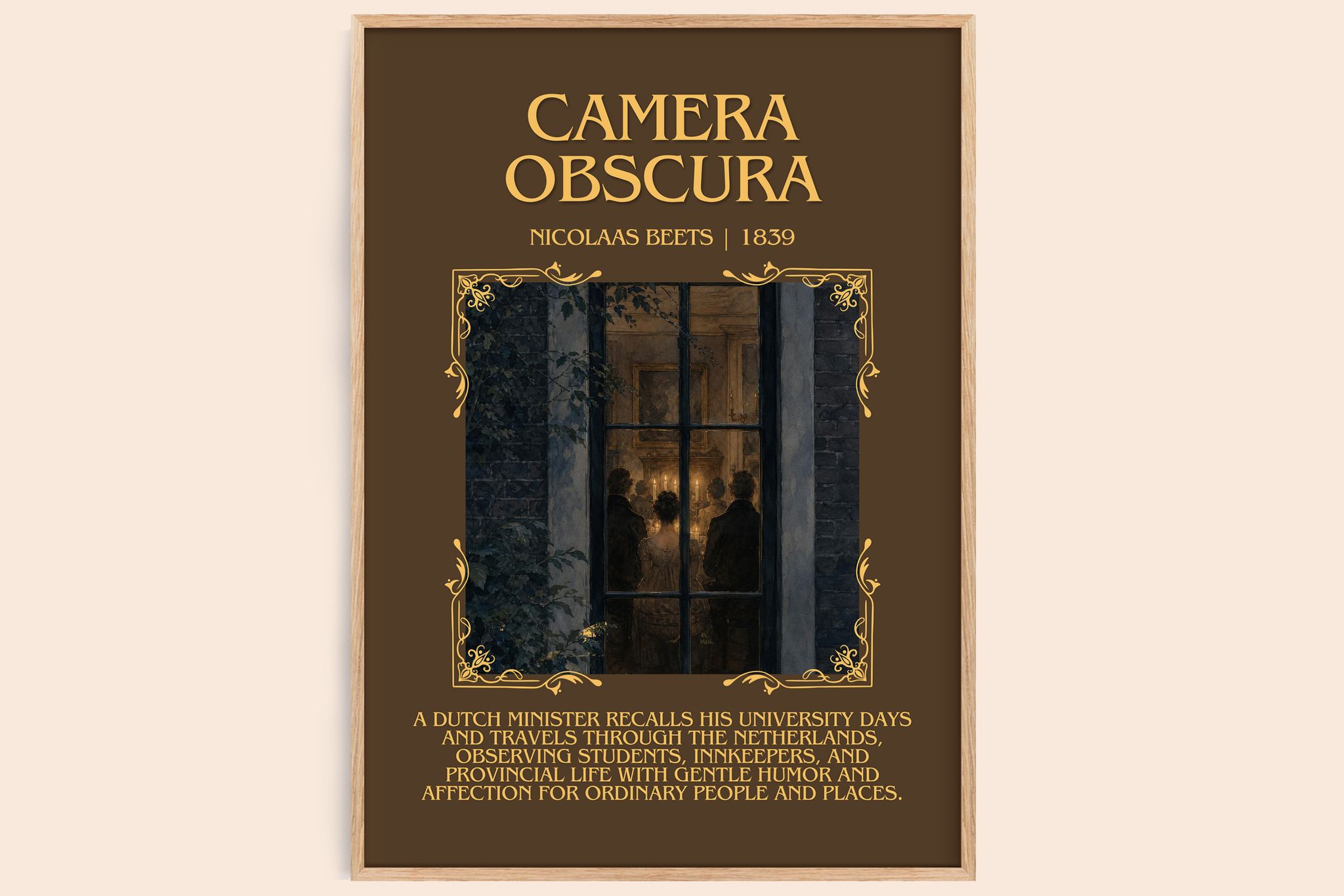Camera Obscura Minimalist Book Poster by Nicolaas Beets