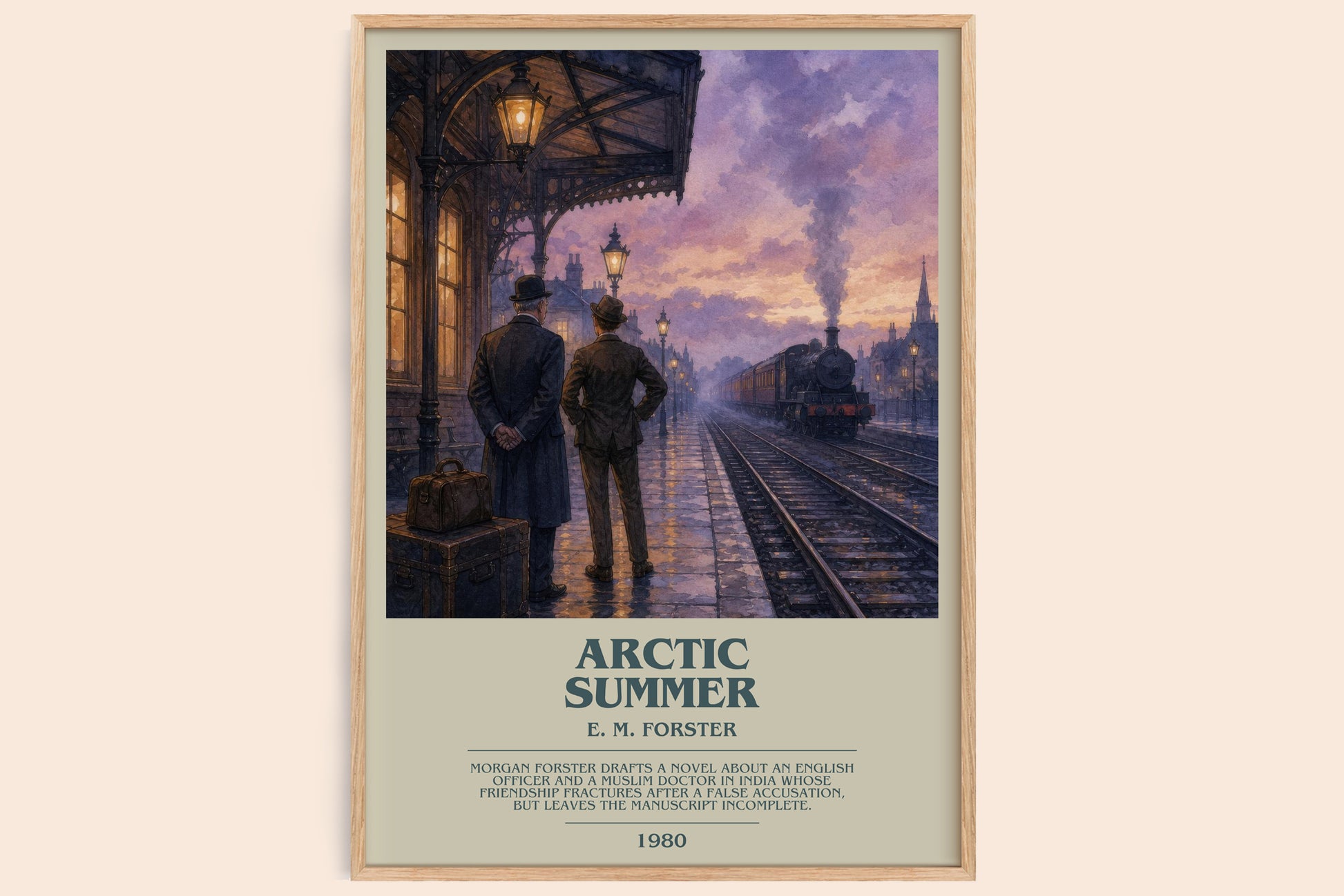 Arctic Summer bookish book poster by E. M. Forster – framed literary art print