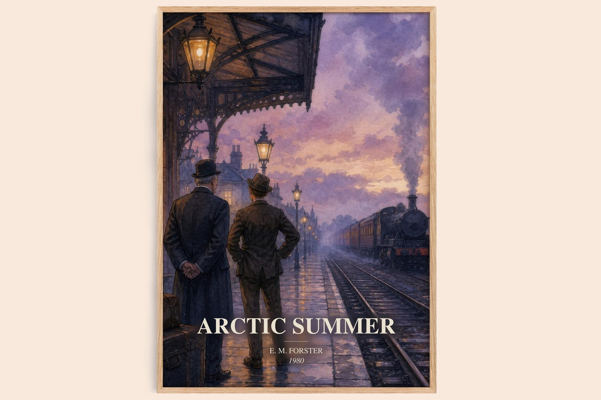 Arctic Summer watercolour book poster by E. M. Forster – framed literary art print
