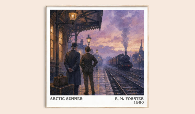 Arctic Summer literary book poster by E. M. Forster – framed literary art print