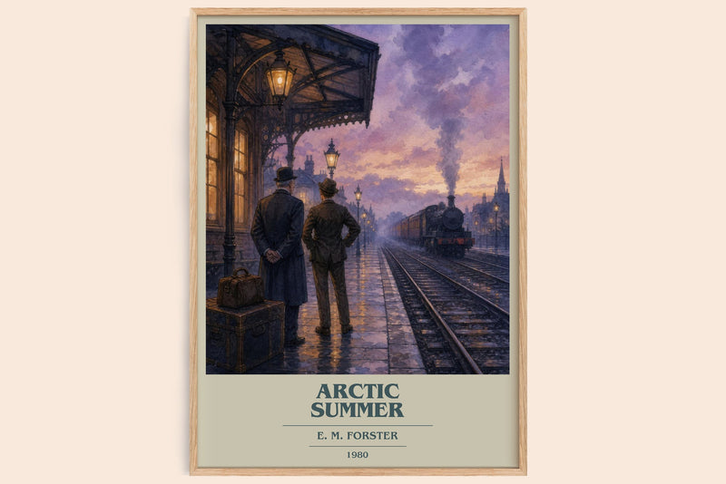 Arctic Summer book cover book poster by E. M. Forster – framed literary art print
