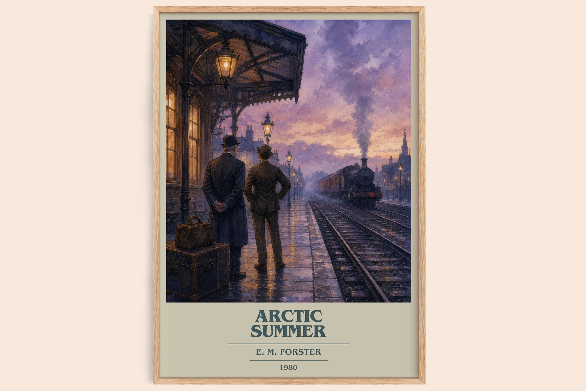 Arctic Summer book cover book poster by E. M. Forster – framed literary art print