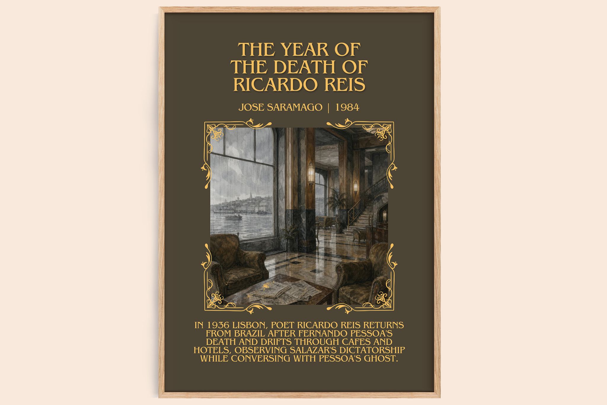 The Year of the Death of Ricardo Reis Minimalist Book Poster by José Saramago