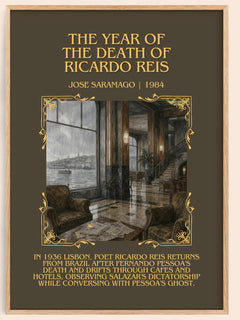 The Year of the Death of Ricardo Reis Minimalist Book Poster by José Saramago – book poster