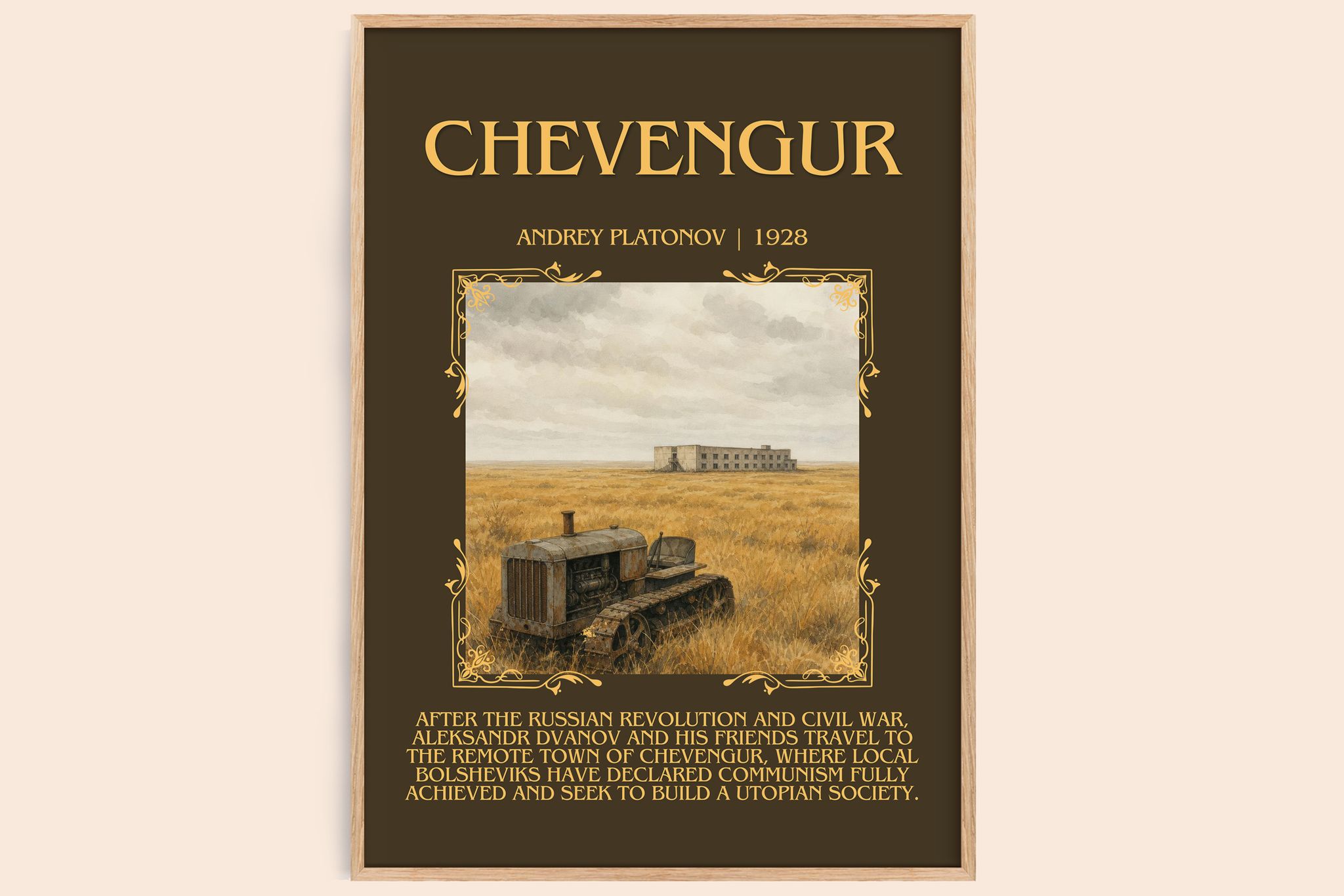 Chevengur Minimalist Book Poster by Andrey Platonov