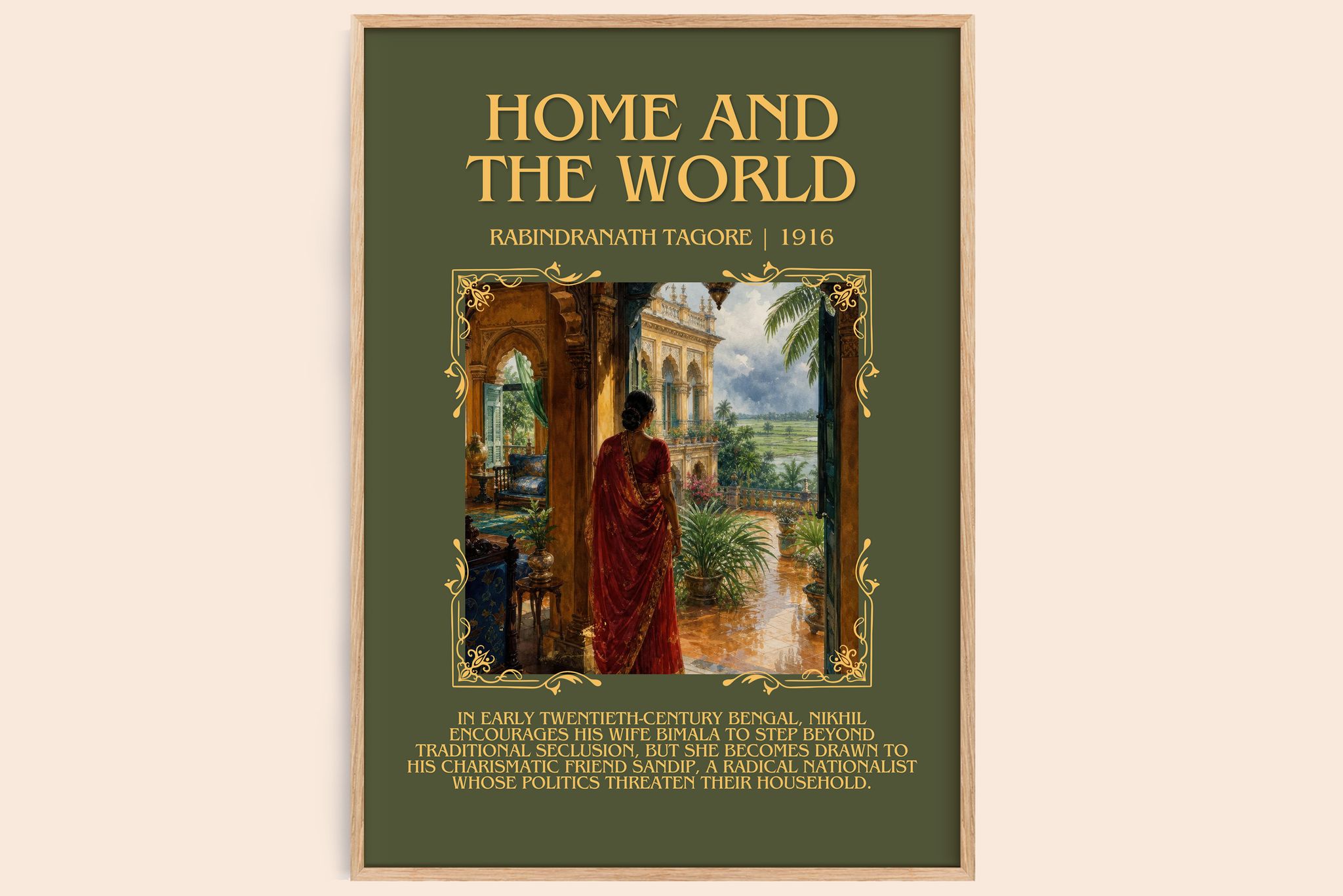 Home and the World Minimalist Book Poster by Rabindranath Tagore