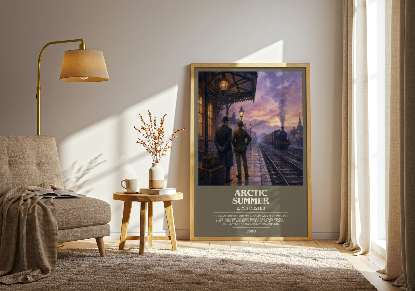 Arctic Summer bookish print on bookshelf – E. M. Forster fan gift