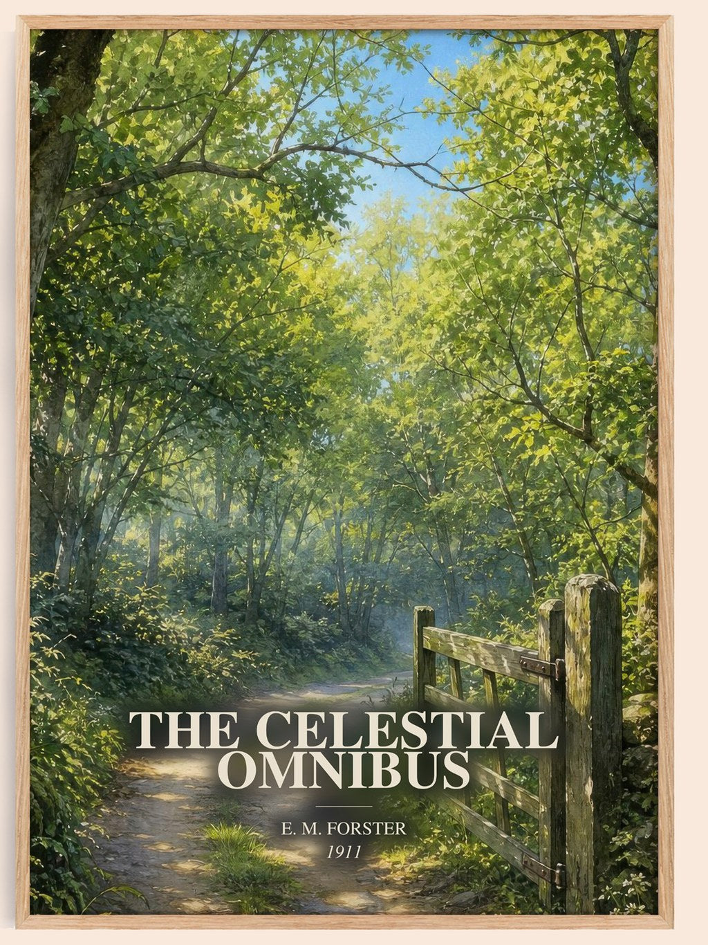 The Celestial Omnibus watercolour book poster by E. M. Forster – framed literary art print